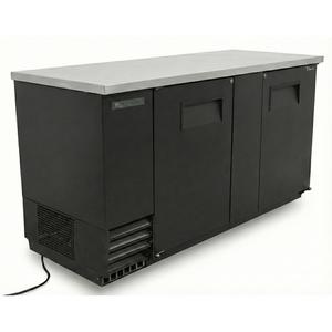 Used True TBB-3-HC 69" Two Section Back Bar Cooler w/ Black Finish
