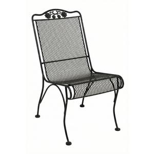 Used Metal Outdoor Patio Chair - Black Mesh Seat 
