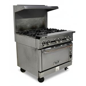 Used Vulcan V6B36C Heavy Duty 6-Burner Convection Gas Range 