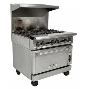 Used Vulcan Y6B36C-714 V Series 36" 6-Burner Range w/ Convection Oven