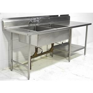 Used Pacific Stainless Products 2-Compartment Sink 