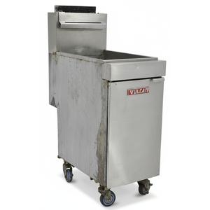 Used Vulcan LG400-1 45-50lb Freestanding Gas Fryer with Millivolt Controls 