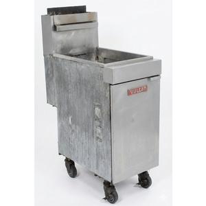 Used Vulcan LG400-1 45-50lb Freestanding Gas Fryer with Millivolt Controls 