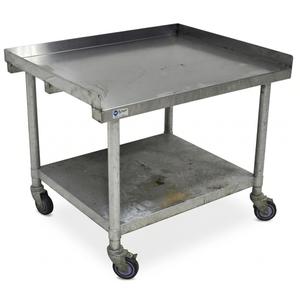 Used KTI ES3036.5 Mobile Equipment Stand 30" x 36" x 28.5" W/ 1" Backsplash