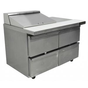 Used Continental Refrigerator SW48-12M 48in Mighty Top 4-Drawer Prep Table Used Continental Refrigerator SW48-12M 48in Mighty Top 4-Drawer Prep Table