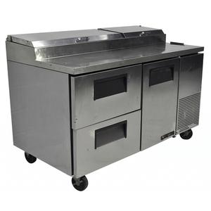 Used True TPP-60D-2 60" 2-Drawer 1-Door Pizza Prep Table