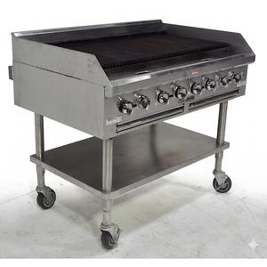 Used Southbend HDC-48 48" Heavy Duty Gas Charbroiler 160K BTU w/ Mobile Stand