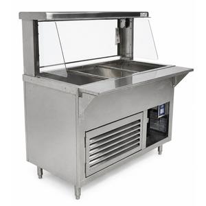 Used Duke Manufacturing DC-TCM-46SS-N7/TS-560 46in Mobile Cold Food Bar with Sneeze Guard Used Duke Manufacturing DC-TCM-46SS-N7/TS-560 46in Mobile Cold Food Bar with Sneeze Guard