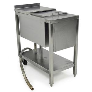 Used 24" Stainless Steel Undercounter Ice Bin w/ 2 Casters