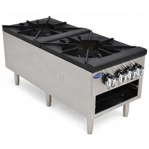 Pre-Owned Atosa ATSP-18-2L CookRite 3-Ring Stock Pot Range w/Cast Iron Burner