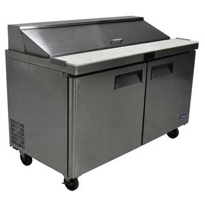 Used Atosa MSF8303GR 60in 2-Door Commercial Refrigerated Sandwich Salad Prep Table 