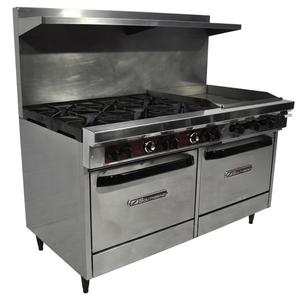 Used Southbend X460DD-2GR 60" Gas Range 6-Burner w/ 24" Griddle, 2 Ovens