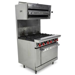 Used American Range AR 6 Commercial 6 Burner Gas Range Stove 36in Standard Oven 