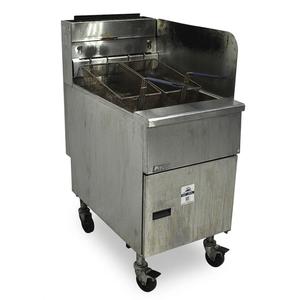 Used Pitco SG18 S 65lb Natural Gas Stainless Steel Floor Fryer 