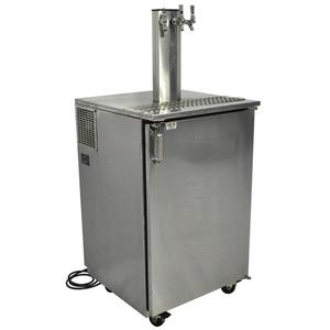 Used Glastender KC24 SS3 24in Single Door 3-Tap Kegerator 