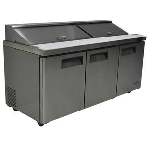 Pre-Owned Atosa MSF8304GR 72in Triple Door Sandwich Prep Table 