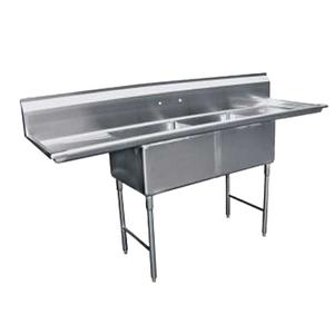 GSW USA 84.25" 18-Gauge Stainless Steel Two Compartment Sink - SE18182D24