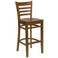 Flash Furniture XU-DGW0005BARLAD-***-GG Ladder Back Wood Bar Stool w/ Four Finish Color Options