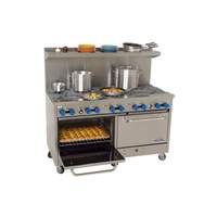 Comstock Castle 60in Commercial Gas Range, 10 Open Burners & Two 26.5in Ovens - F3226 