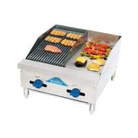 Comstock Castle 36" Counter Top Combo Unit 18" Griddle & 18" Radiant Broiler - FHP36-18-1.5RB