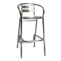H&D Commercial Seating Outdoor All Aluminum Counter Bar Stool w/ Chrome Finish - 7015