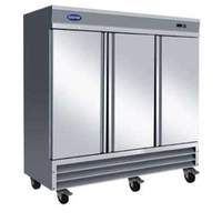 Entree 72 Cu.Ft. Commercial 3 Door Stainless Freezer W/ 9 Shelves - CF3