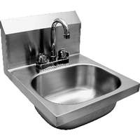 GSW USA Wall Mount Hand Sink S/s 14x16 w/ Deck Mount NO LEAD Faucet - HS-1416DG