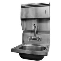 GSW USA Hand Sink 16"x15" w/ NO LEAD Faucet & Towel Dispenser - HS-1615C