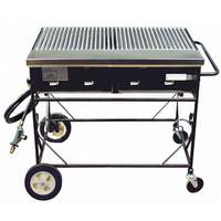 Big John Grills 40" LP Gas Country Club Grill w/ Stainless Grates & Hose - A2CC-LPSS