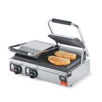 Vollrath Cayenne 22.5in x 9.5in Double Panini Grill Cast Iron Ribbed - 40795 
