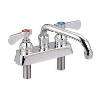 BK Resources Deck Mount 14in NO LEAD Swing Spout Faucet with 4in Center - BKF-4DM-14-G 