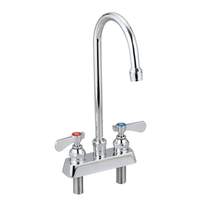 BK Resources Deck Mount 5in NO LEAD Gooseneck Spout Faucet with 4in Center - BKF-4DM-5G-G 
