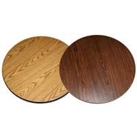 Atlanta Booth & Chair Reversible 24in Round Wood Grain Restaurant Dining Table Top - DT24R 