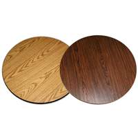 Atlanta Booth & Chair Reversible 60in Round Wood Grain Restaurant Dining Table Top - RTTP60R 