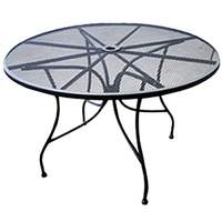 Atlanta Booth & Chair 48" Round Outdoor Restaurant Patio Table Mesh Steel - OMT48
