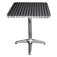 Atlanta Booth & Chair 28" x 28" Aluminum Dining Table w/ Umbrella Hole - OATH2828