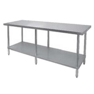 GSW USA 84" x 30" 16 Gauge Stainless Steel Work Table w/ Rolled Edge - WT-E3084