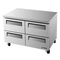 Turbo Air 48in Commercial Undercounter Cooler Refrigerator with 4 Drawers - TUR-48SD-D4-N 