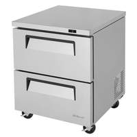 Turbo Air 28in Commercial Undercounter 7cuft Freezer with 2 Drawers - TUF-28SD-D2-N 