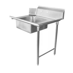 GSW USA 72" x 30" Straight 16 Gauge Stainless Steel Soiled Dishtable - DT72S-R