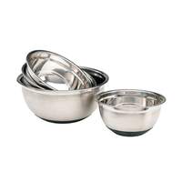 Crestware Stainless Steel 4 Quart Mix Bowl w/ Rubber Base - MBR04