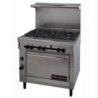 Montague TechnoStar 36" 6 Burner Gas Range with Std Oven Stainless - T26-6