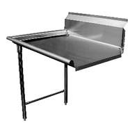 GSW USA 48in Left Side Clean dishtable 16 Gauge Stainless Steel - DT48C-L 