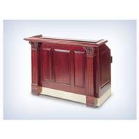 Food Warming Equipment 6ft Mobile Can & Bottle Bar Mahogany Exterior with Ice Bin - AS-CB-6-MW 