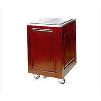 Food Warming Equipment Mobile Ice Bin Cart Insulated Mahogany Exterior - AS-IC-200-MW