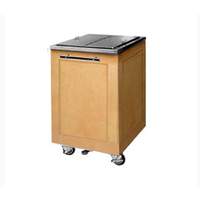 Food Warming Equipment Mobile Ice Bin Cart Insulated Birch Wood Exterior - ES-IC-200-BW