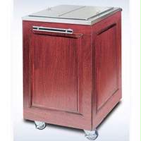 Food Warming Equipment Mobile Ice Bin Cart Insulated Cherry Laminate Exterior - PS-IC-200