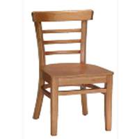 H&D Commercial Seating Hardwood Ladder Back Chair w/ Wood Seat & Finish Options - 8676