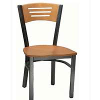H&D Commercial Seating Metal Index Chair Veneer Seat & Back with Finish Options - 6155 