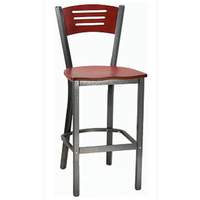H&D Commercial Seating Metal Index Bar Stool with Finish & Veneer Seat & Back Opts - 6157B 